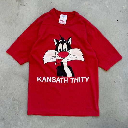 Vintage 90s Kansas City Looney Tunes T-Shirt - Kids Medium 10-12