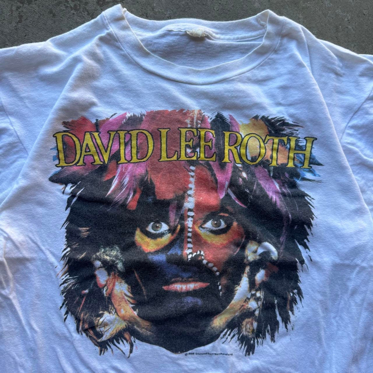 Vintage 80s David Lee Roth The World Tour Band T-Shirt - Large