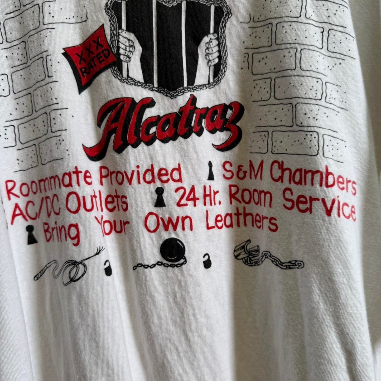 Vintage 90s Alcatraz Prison Camp Parody Humor T-Shirt