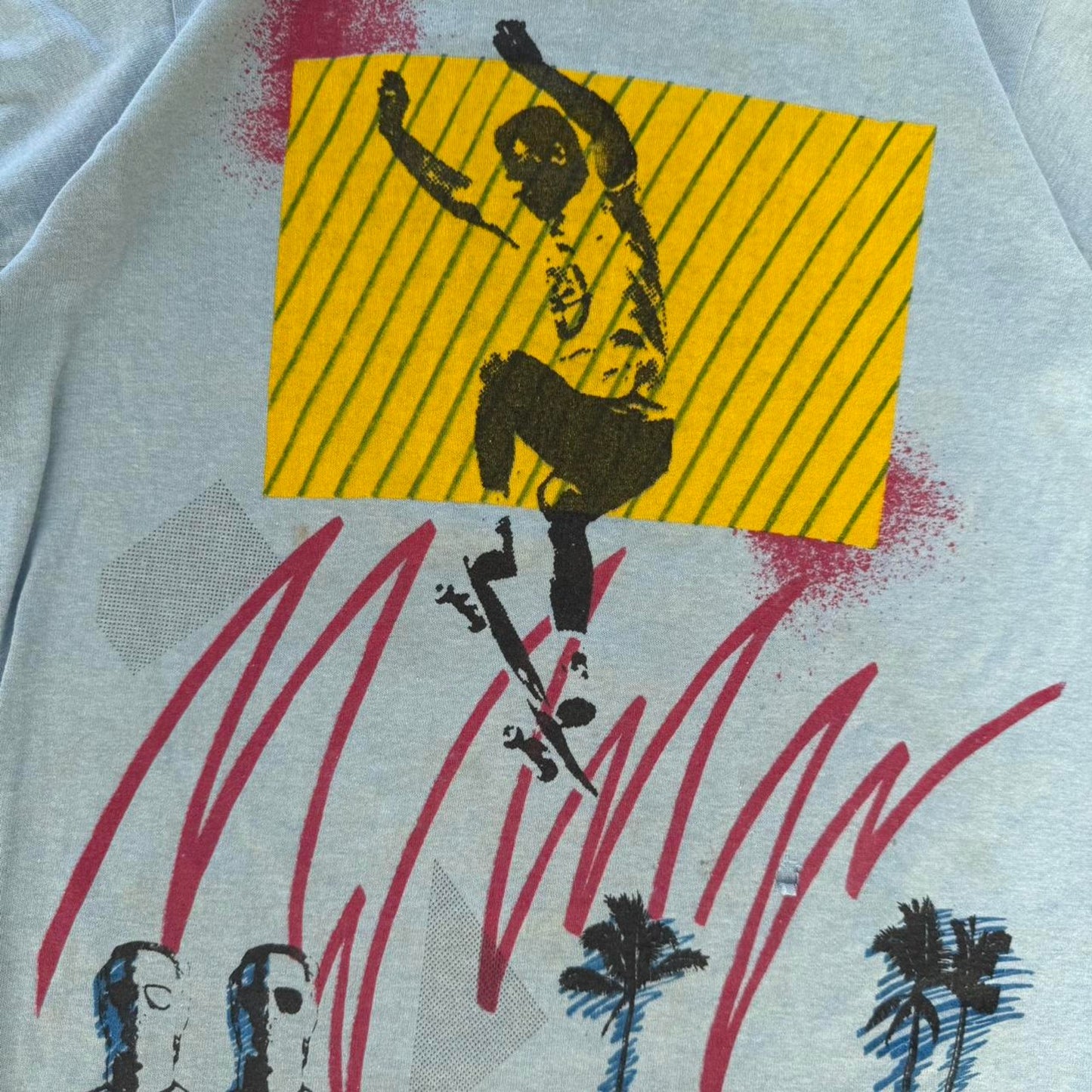 Vintage 80s Skateboarding Skater T-Shirt - Kids Medium