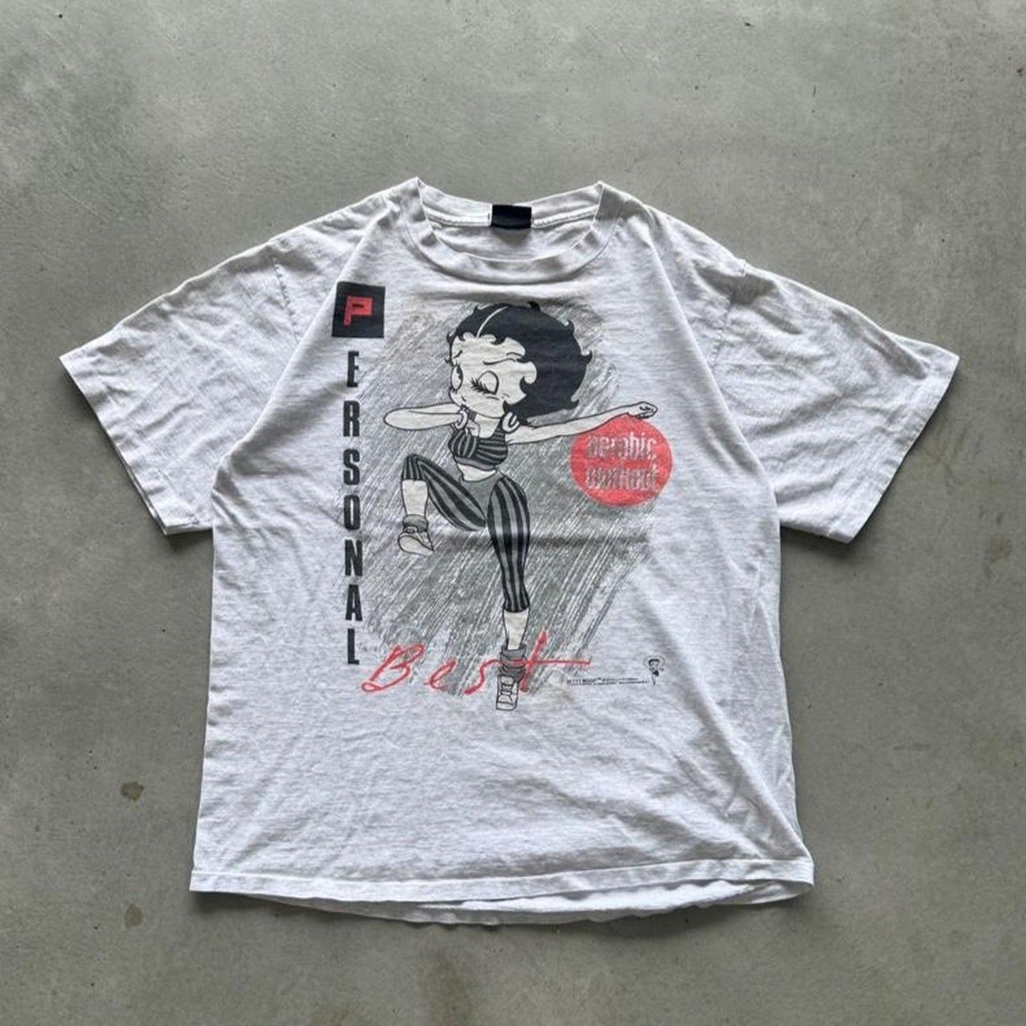 Vintage 90s Betty Boop Cartoon Yoga T-Shirt - Large
