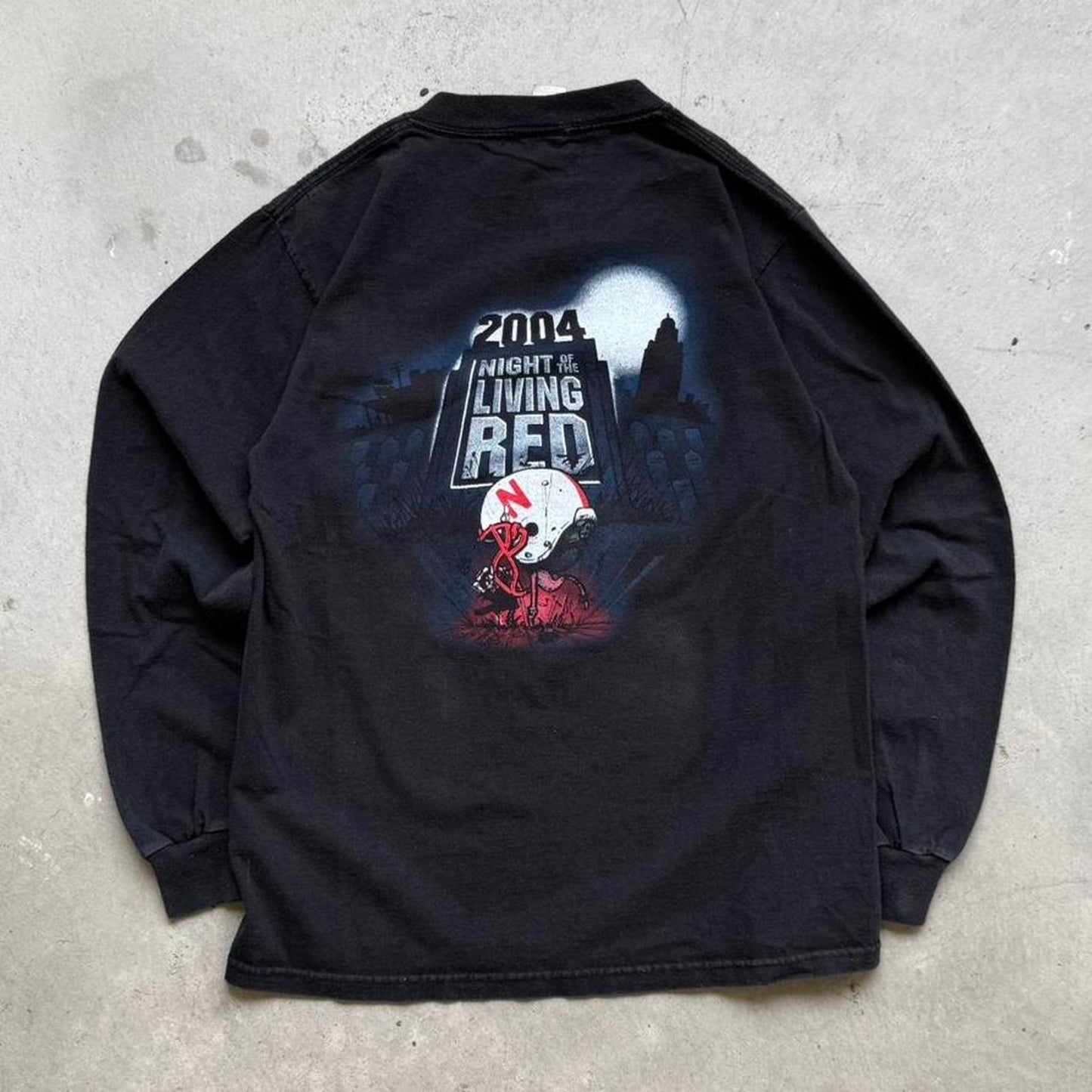 Vintage 2004 Nebraska Huskers Night of the Living Dead T-Shirt - Small