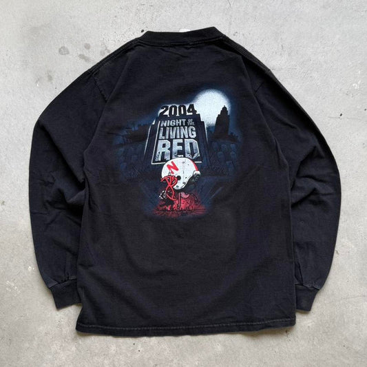 Vintage 2004 Nebraska Huskers Night of the Living Dead T-Shirt - Small