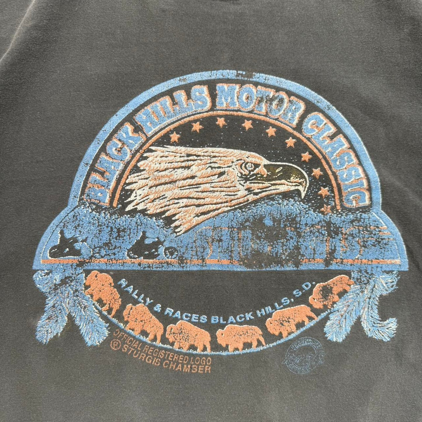 Vintage 90s Black Hills Motorcycle Rally Biker Harley T-Shirt - XX-Large