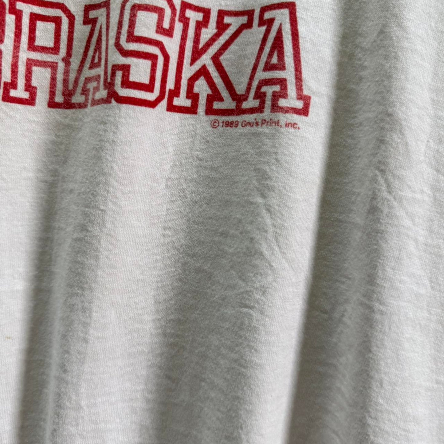 Vintage 90s Nebraska Huskers Teddy Bear T-Shirt - Medium