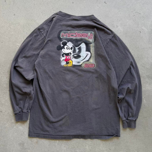 Vintage 90s Disney Mickey Mouse Long Sleeve T-Shirt - Medium