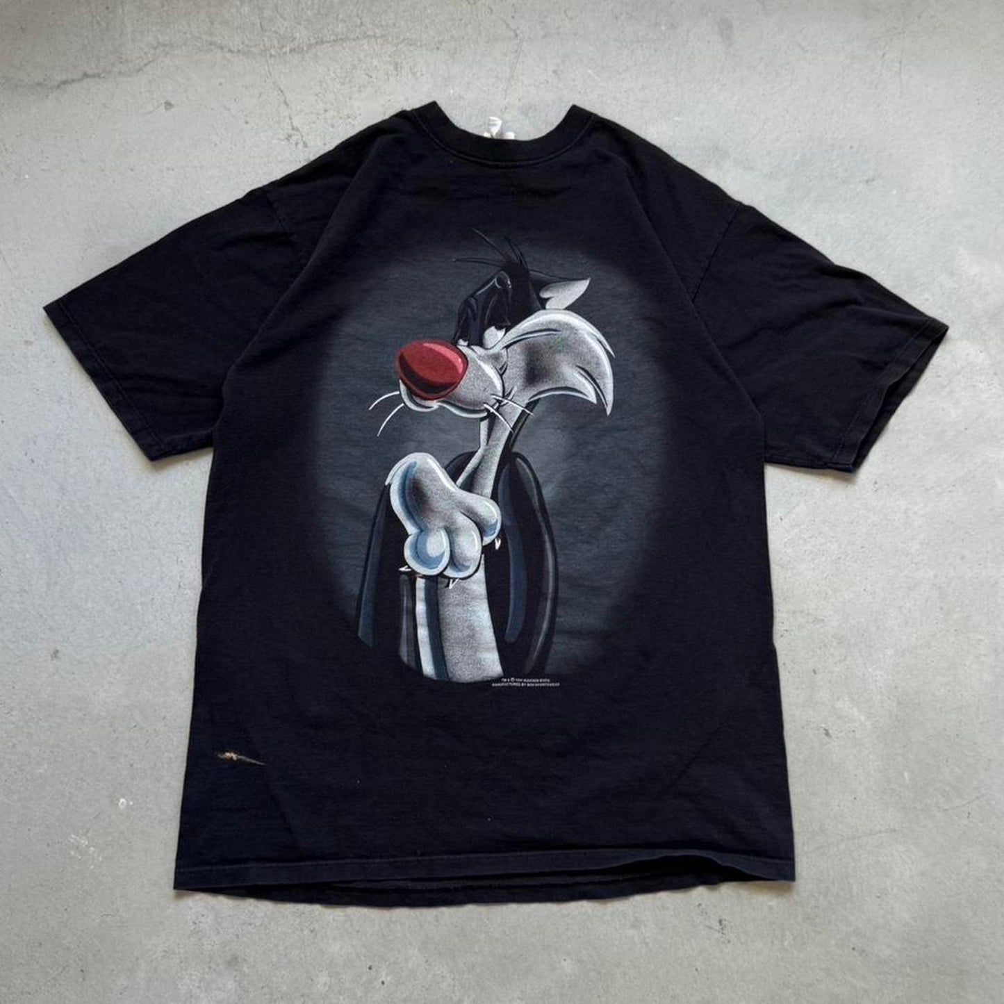 Vintage 90s Sylvester the Cat Looney Tunes Cartoon T-Shirt - Large
