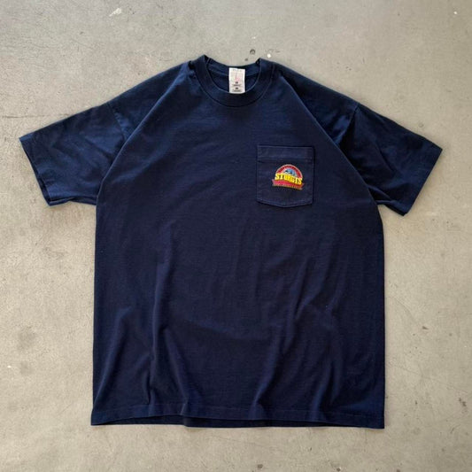 Vintage 90s Black Hills Rally Lightning Biker Pocket T-Shirt - XX-Large