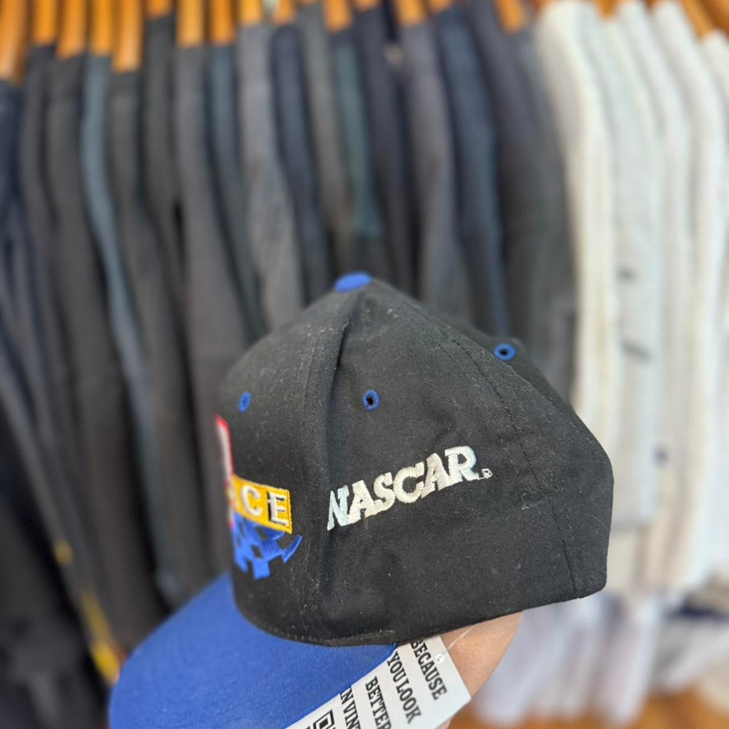 Vintage 90s Rusty Wallace NASCAR Racing Race Car Snapback
