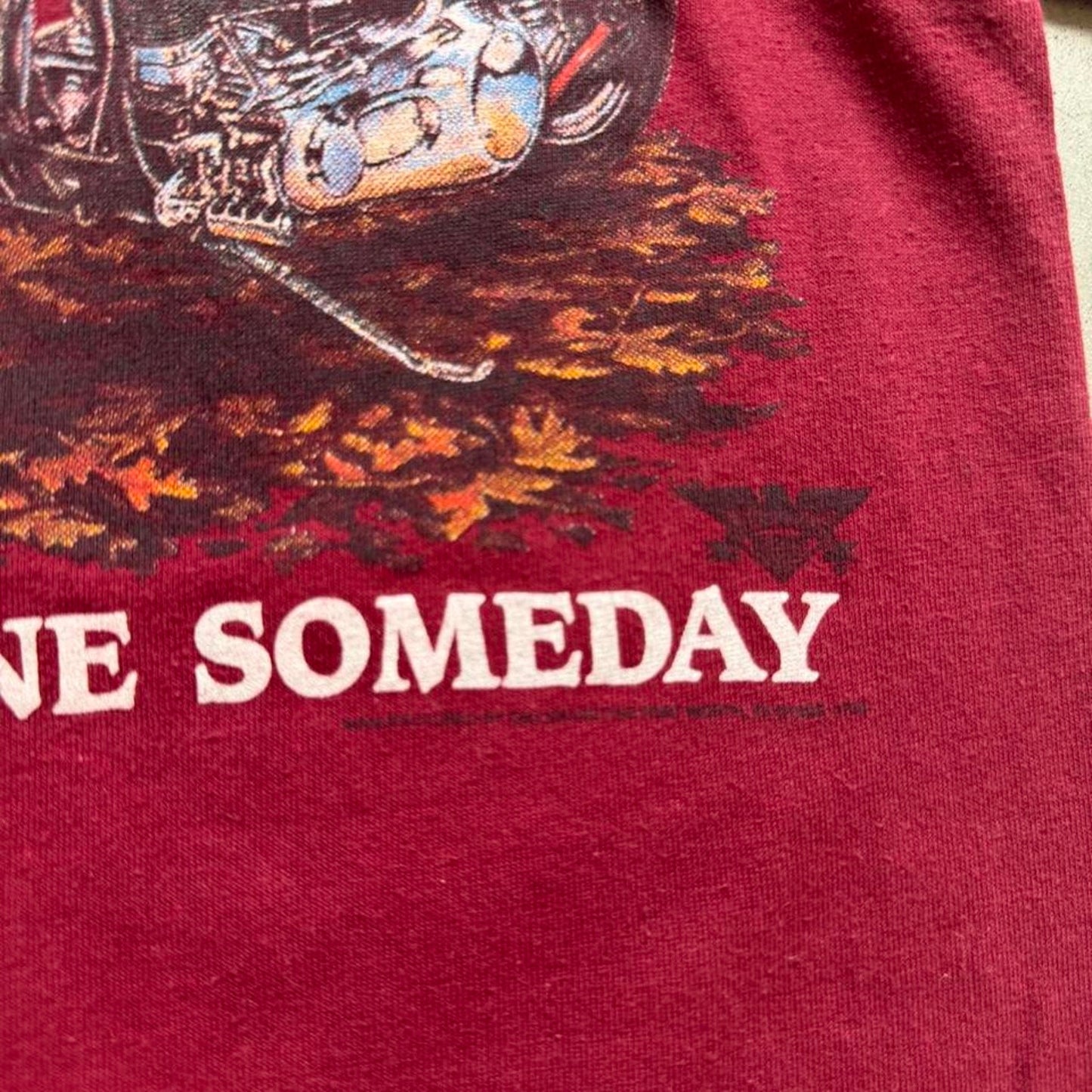 Vintage 90s 3D Emblem Harley Davidson Motorcycles Ride One Someday T-Shirt - Kids Medium