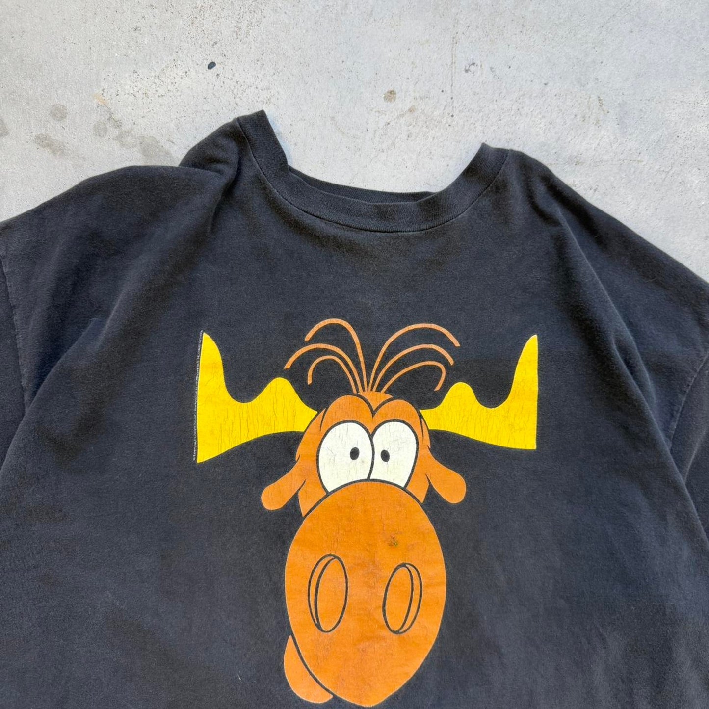 Vintage 90s Rocky and Bullwinkle Taco Bell T-Shirt - X-Large