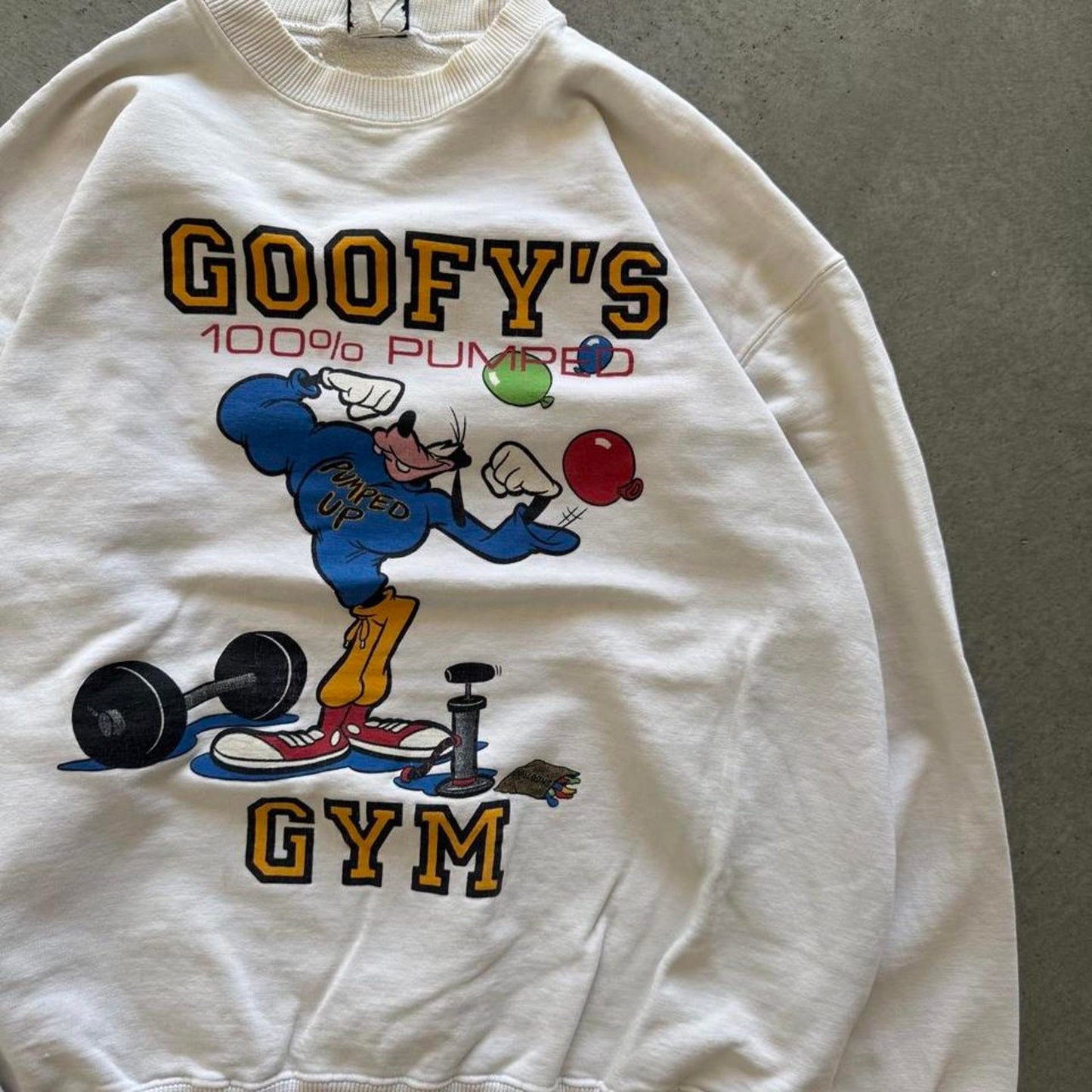 Vintage 90s Disney Goofys Gym Mickey Mouse Crewneck - Large
