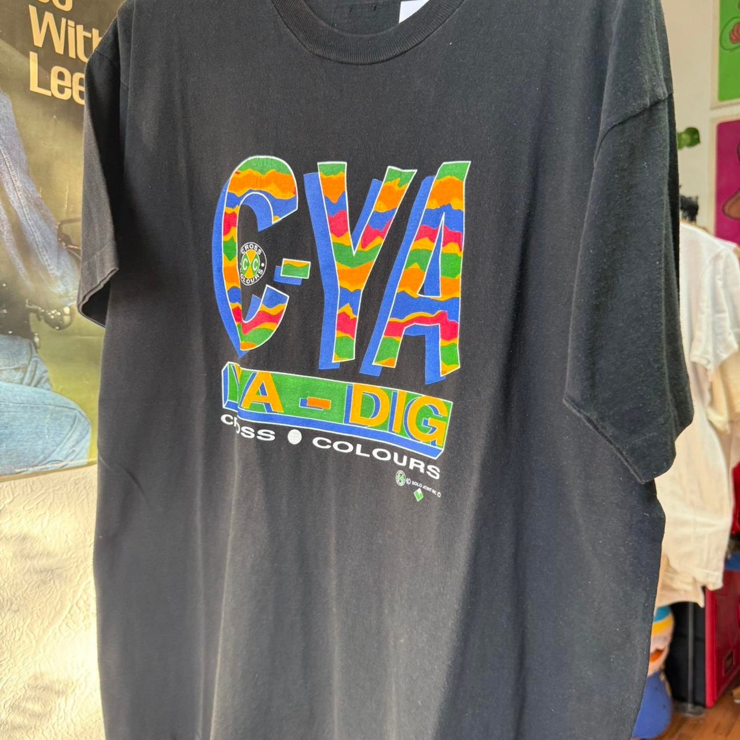 Vintage 90s CYA Ya Dig Criss Cross Rap T-Shirt - OSFA