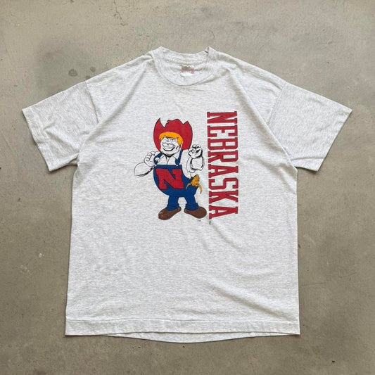 Vintage 90s Nebraska Huskers Herbie T-Shirt - X-Large