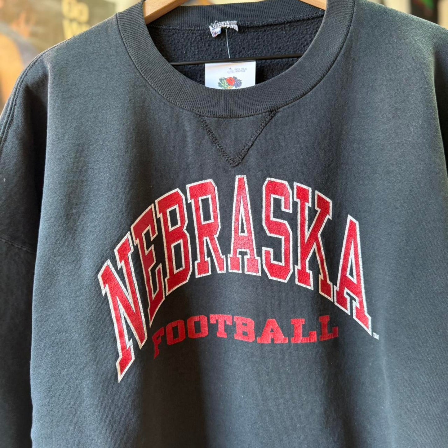 Vintage 90s Nebraska Football Huskers Crewneck - X-Large
