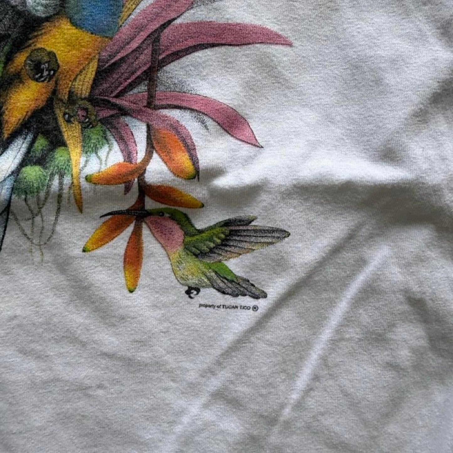 Vintage 90s Parrot Toucan Bird Animal Nature T-Shirt - X-Large