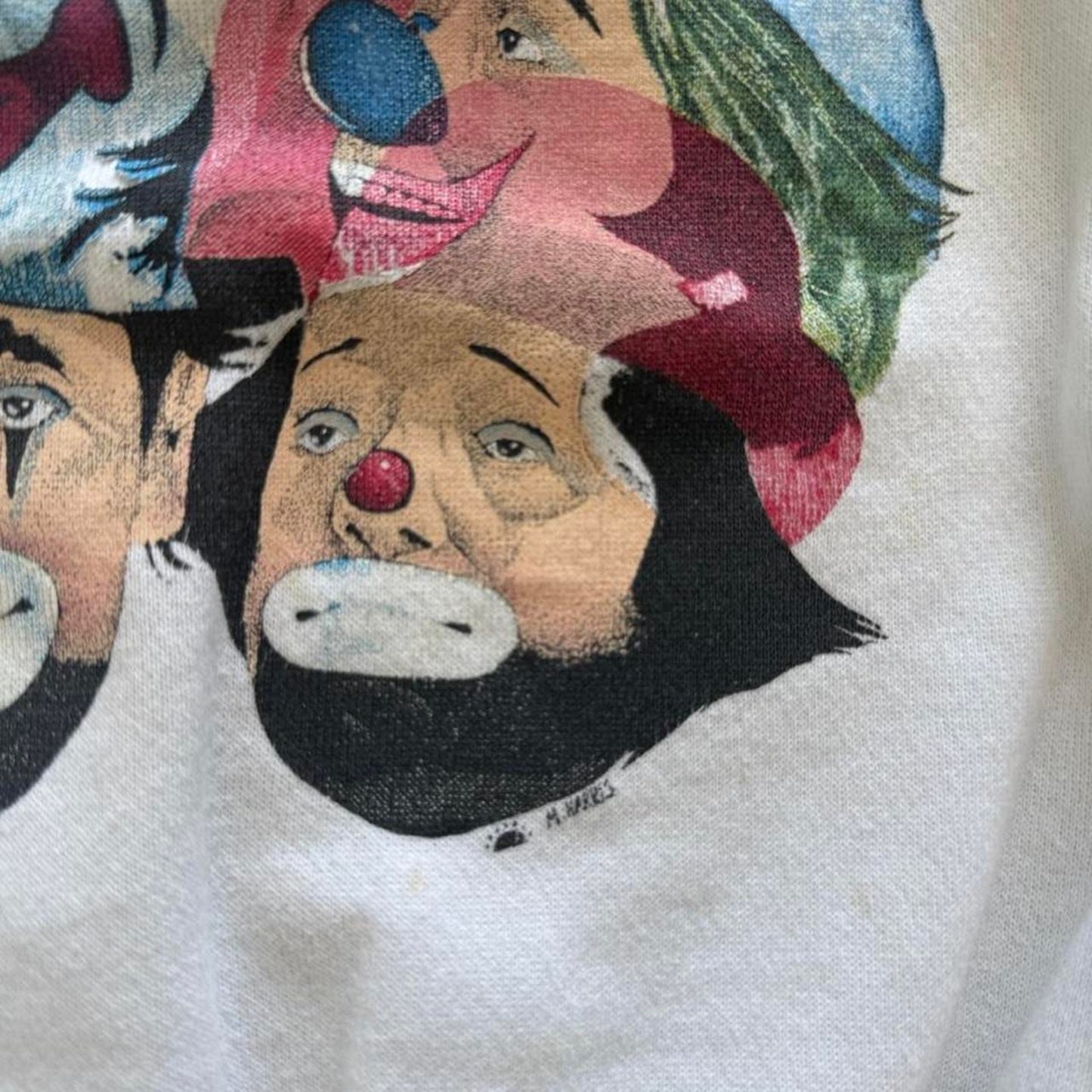 Vintage 90s Clown Circus Art Style Crewneck - Large
