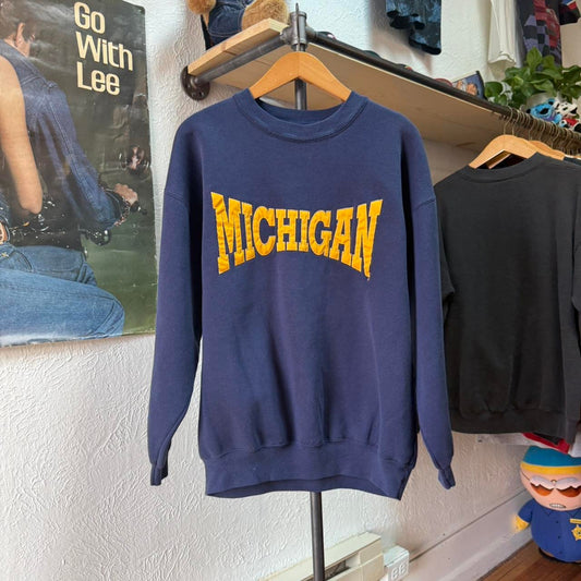 Vintage 90s Michigan University Wolverines Crewneck - Large