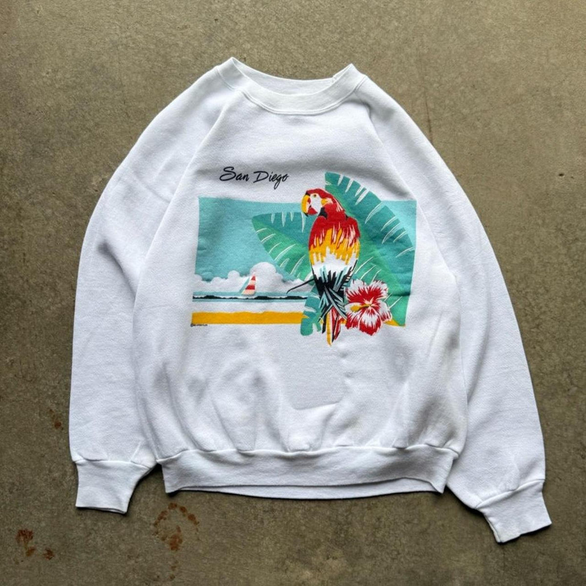 Vintage 90s San Diego Parrot Animal Crewneck - Large