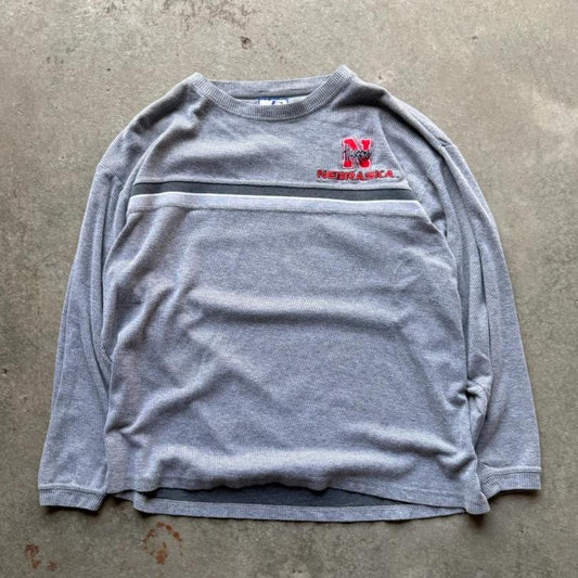 Vintage 90s Nebraska Huskers Logo Athletic Longsleeve T-Shirt - X-Large