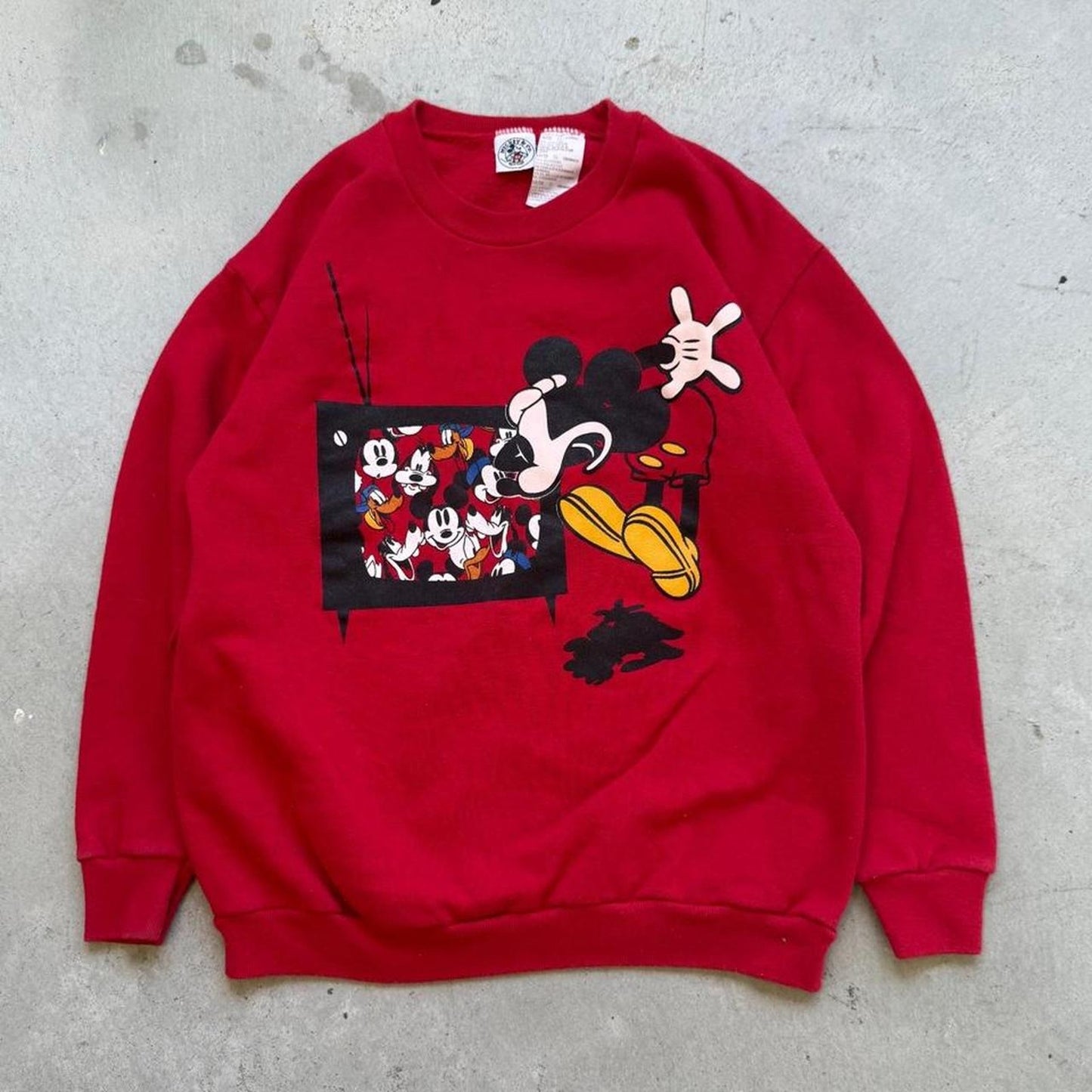 Vintage 90s Mickey Mouse TV Disney Crewneck - Kids Large 14/16