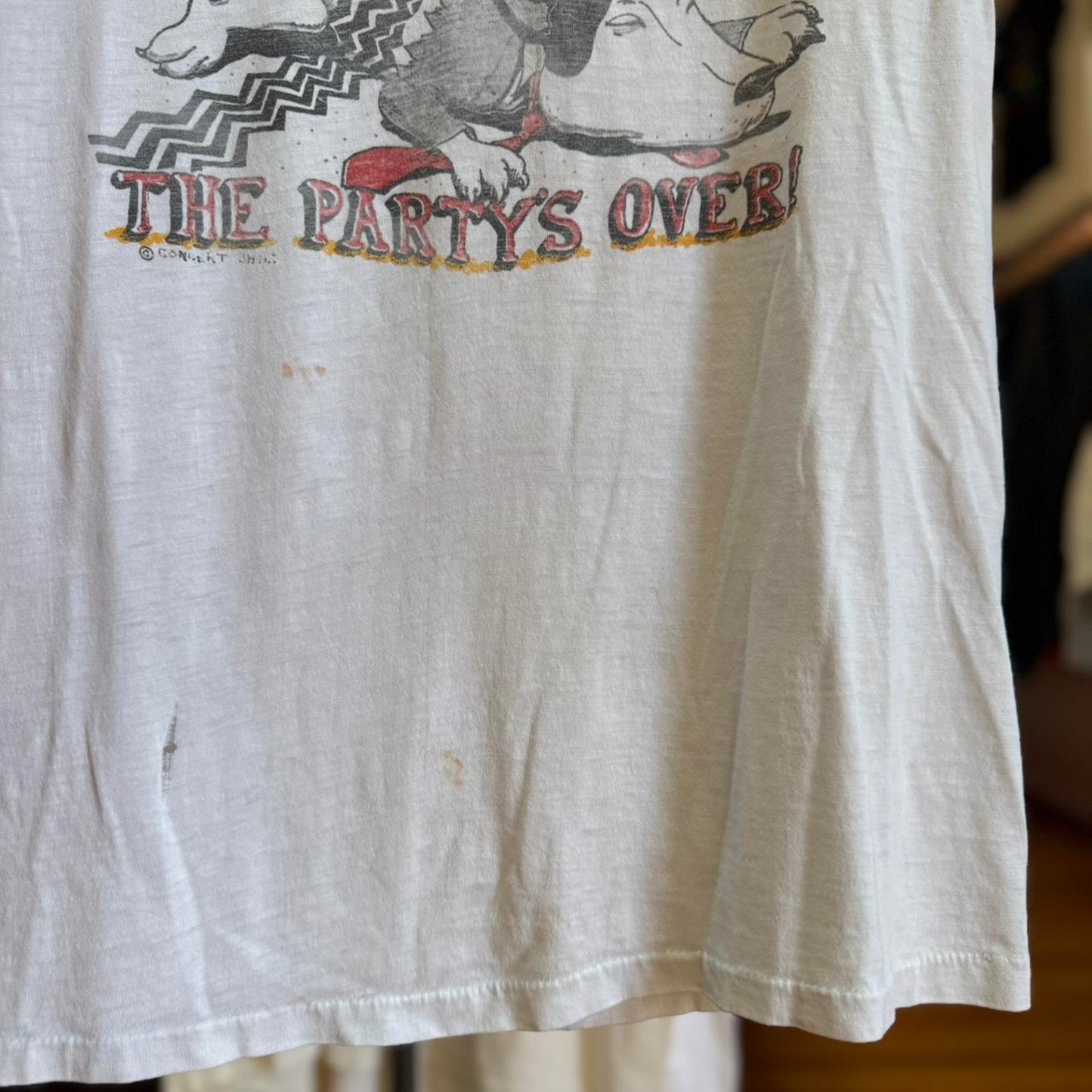 Vintage 89s Hey Spuds Beer Drinking T-Shirt - Large