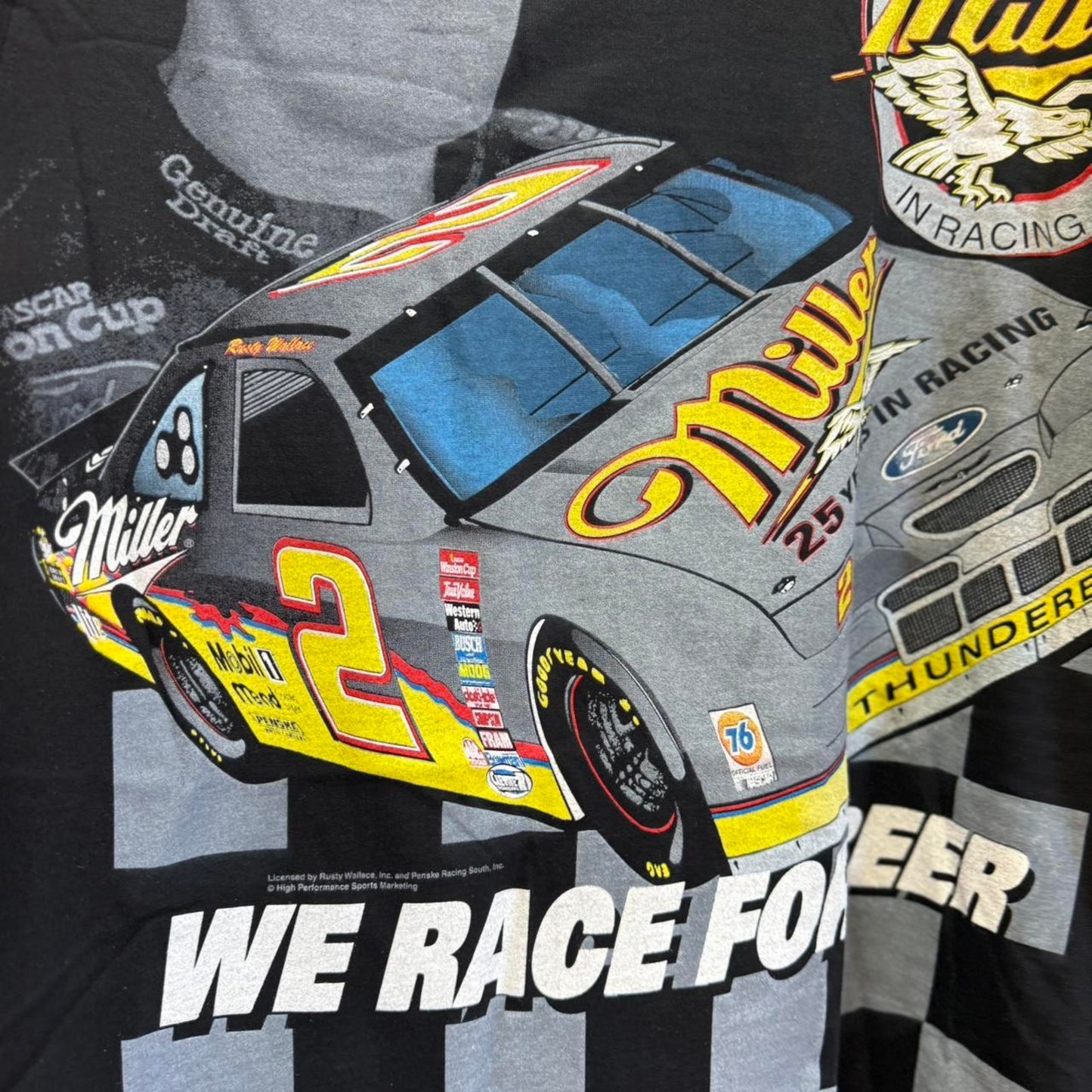 Vintage Miller Racing 25th Anniversary AOP Racing NASCAR T-Shirt - X-Large