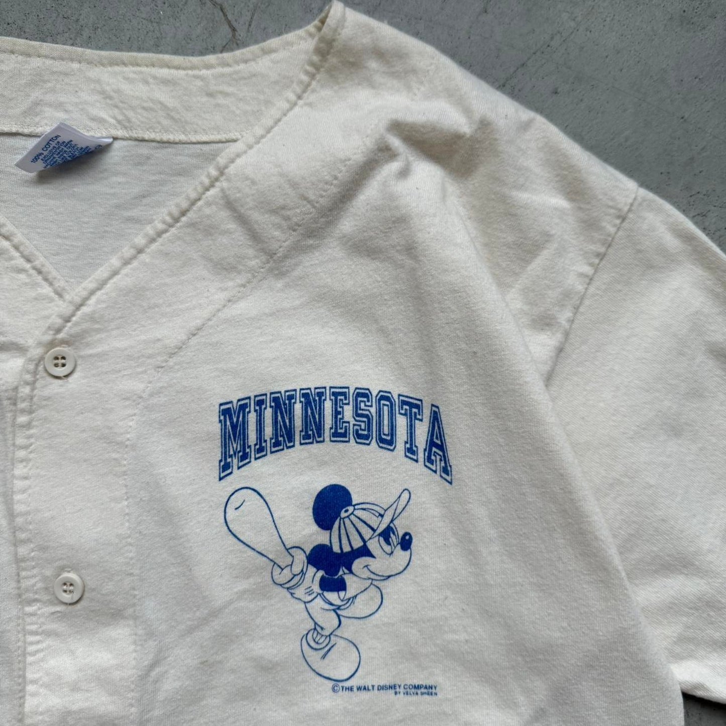 Vintage 90s Disney Mickey Mouse Baseball Minnesota Jersey Shirt - Large