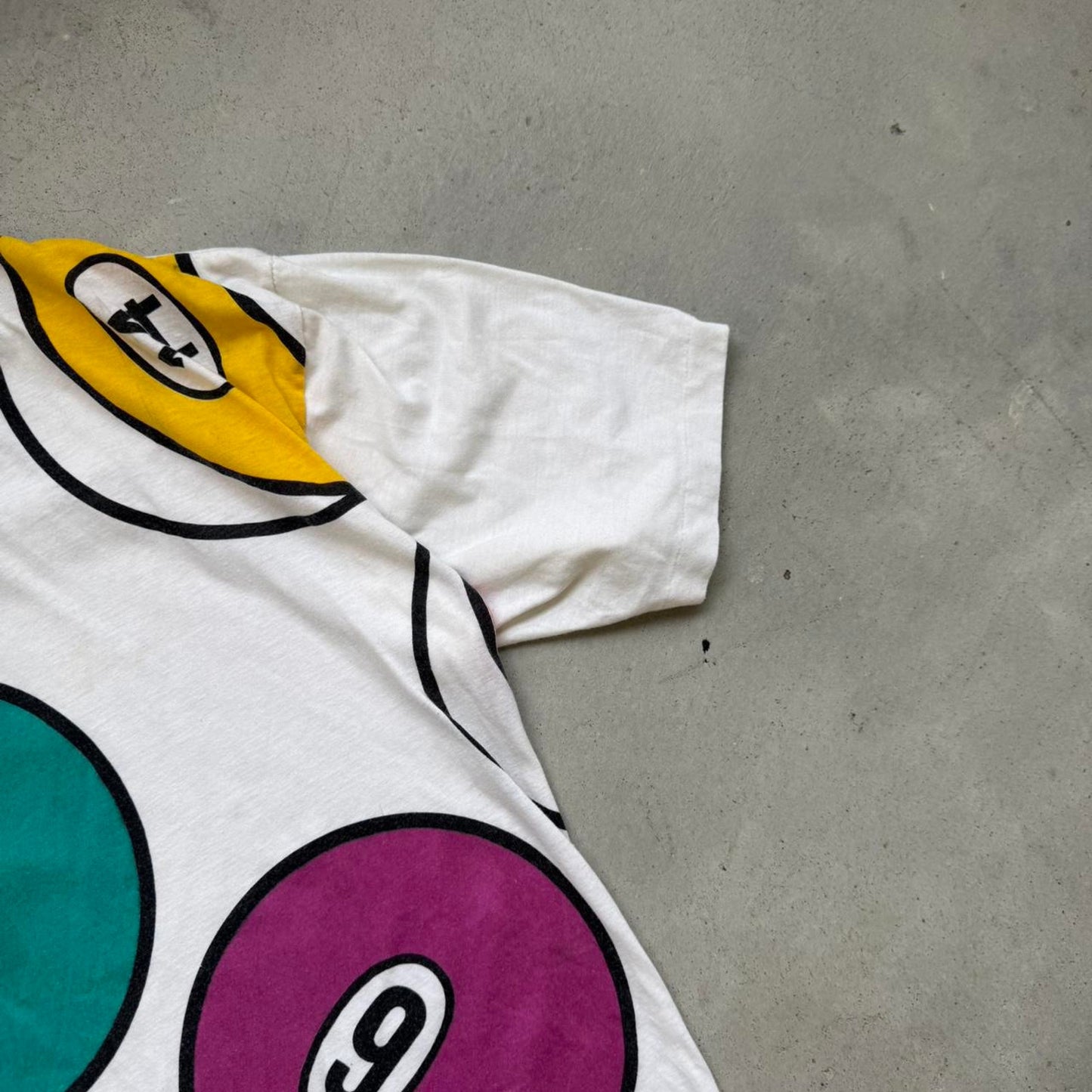 Vintage 90s Pool Ball All Over Print T-Shirt - OSFA