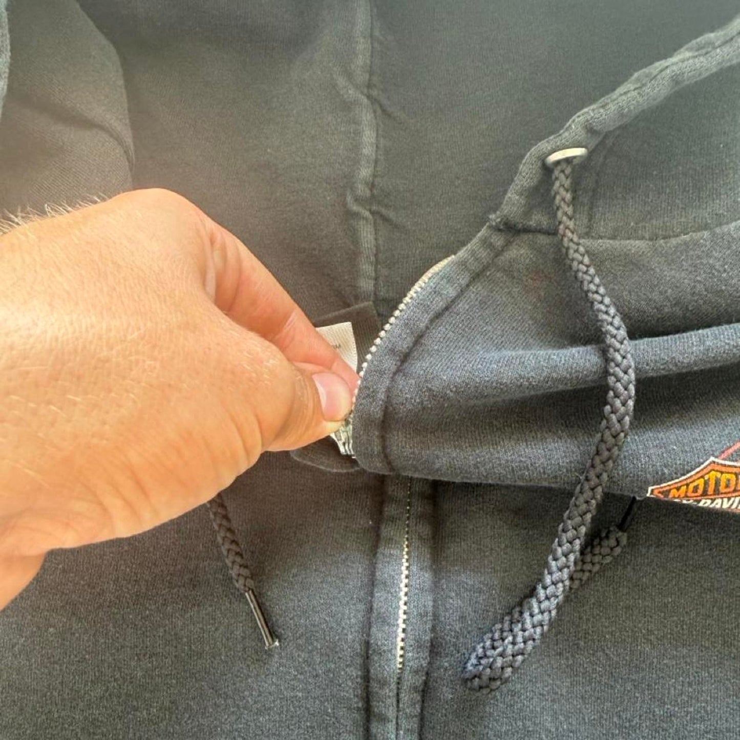 Vintage Harley Davidson Flame Sleeve Bike Zip Up Hoodie - XX-Large