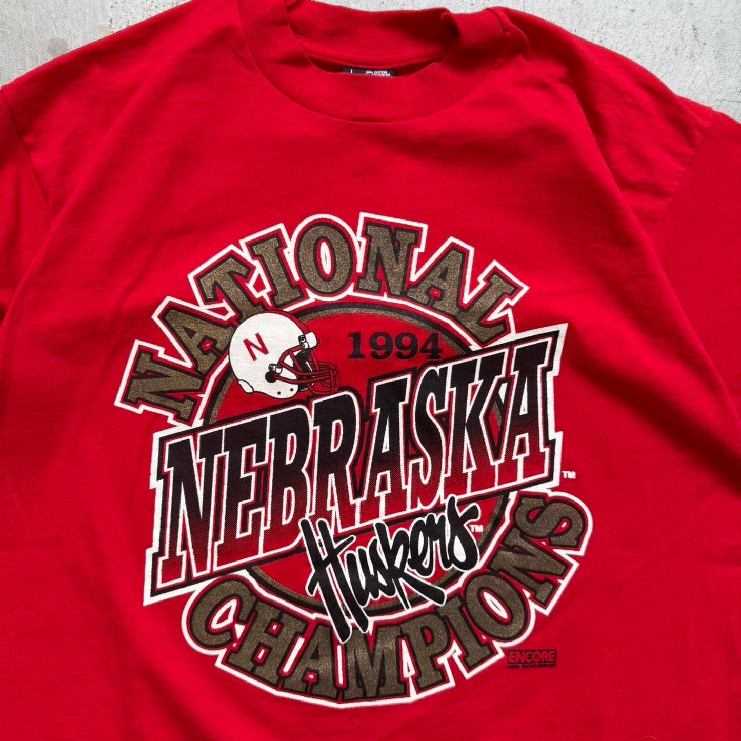 Vintage 1994 Nebraska Huskers National Champions T-Shirt - Large