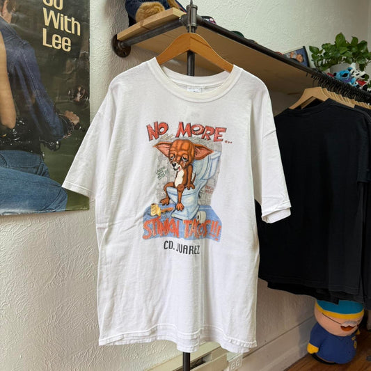 Vintage 90s No More Tacos Chihuahua Cartoon T-Shirt - X-Large
