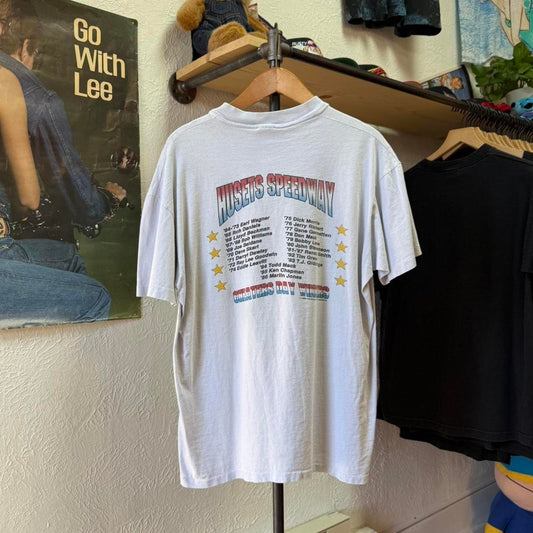 Vintage 1988 Super Cheaters Day Dirt Track Racing T-Shirt - X-Large