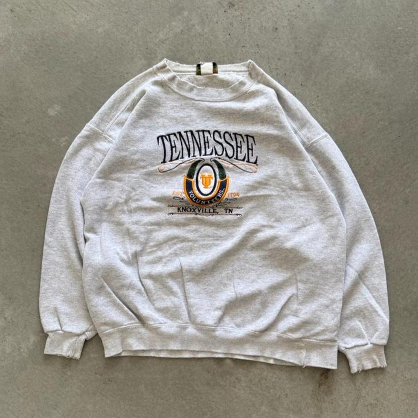 Vintage 90s Tennessee Volunteers Vols Embroidered Crewneck - X-Large