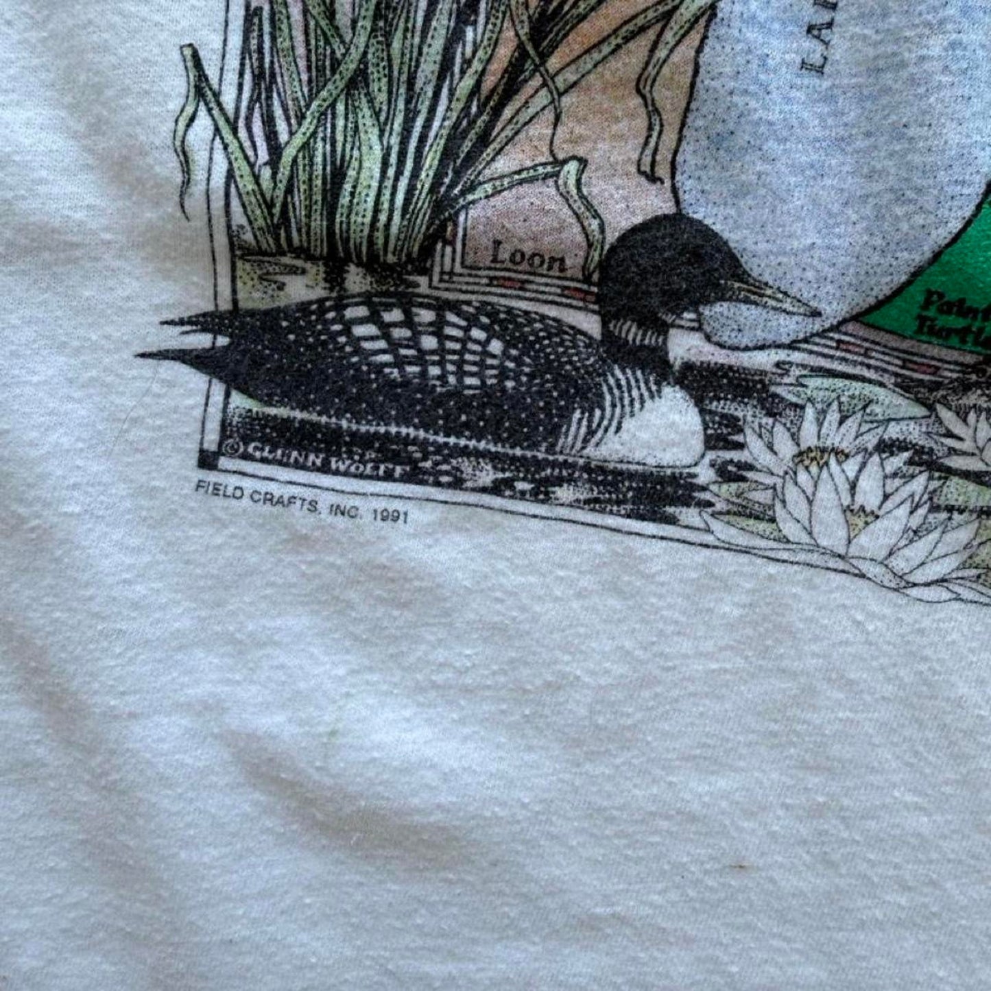 Vintage 90s Michigan Map Art T-Shirt - Large