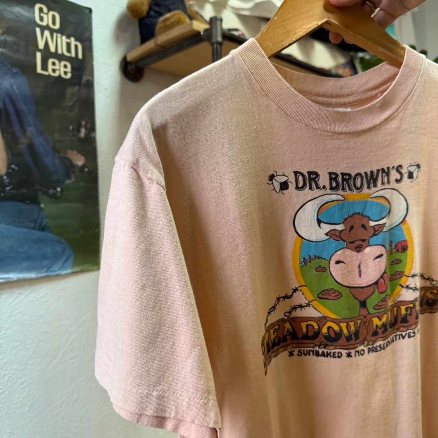 Vintage 90s Dr Browns Meadow Muffins Cow Pie Animal T-Shirt - Large