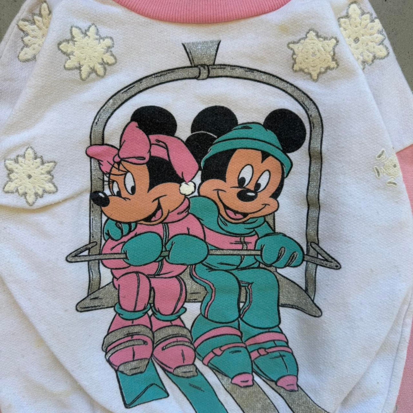 Vintage 90s Disney Mickey & Minnie Mouse Crewneck - Kids Small