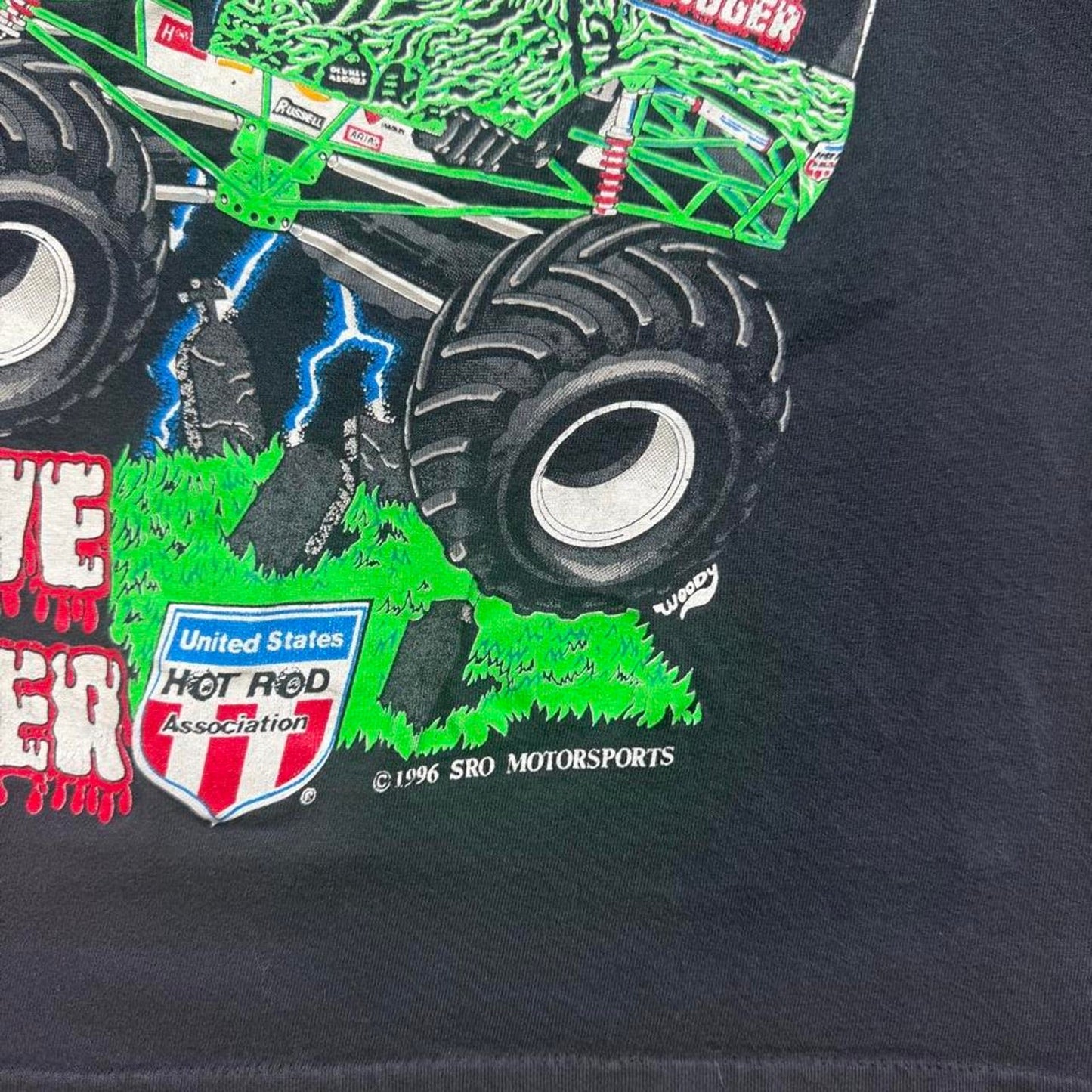 Vintage 90s Gravedigger Dennis Anderson Monster Truck Jam T-Shirt - Small