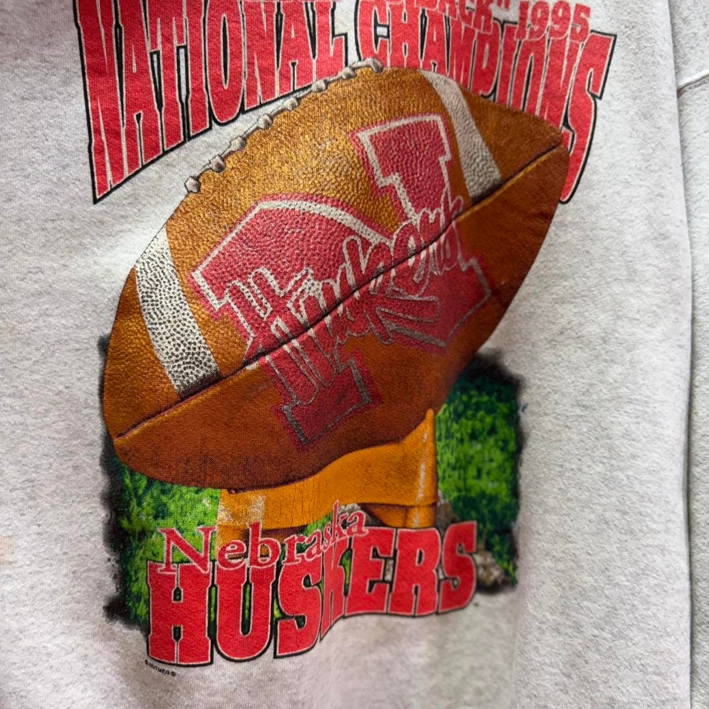 Vintage 90s Nebraska Huskers National Champs Football Crewneck - XX-Large