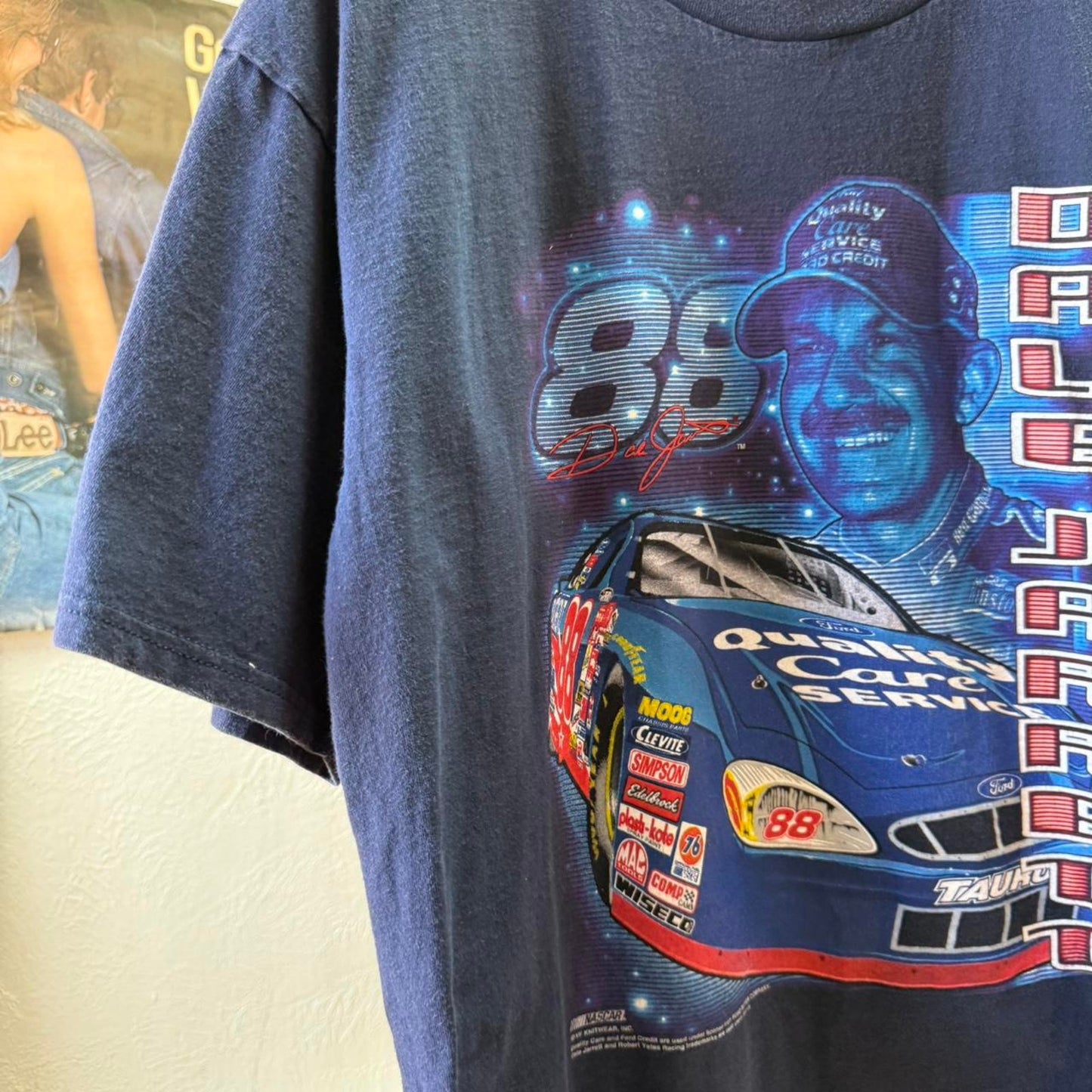 Vintage 90s Dale Earnhardt NASCAR Racing Race Car T-Shirt - Large
