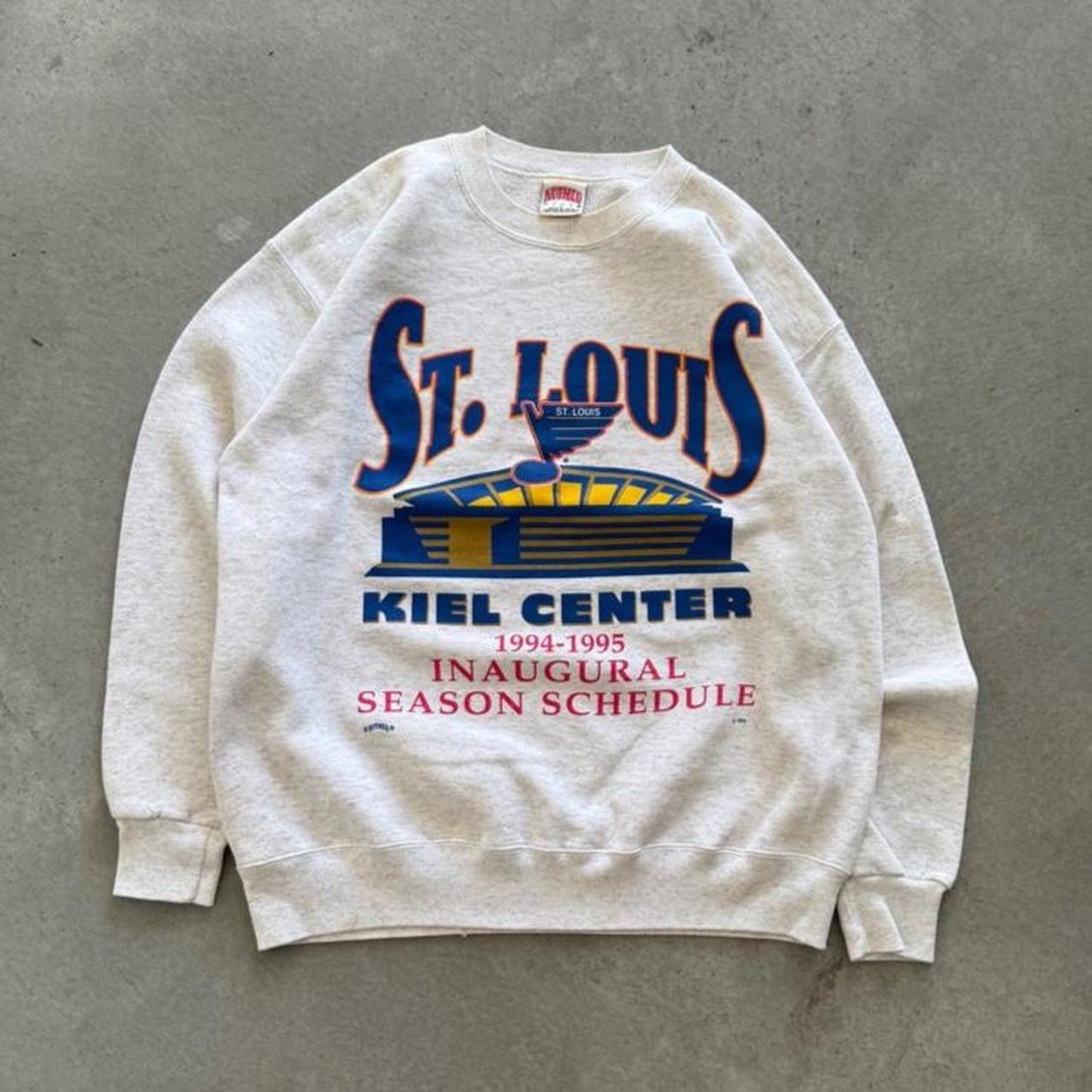 Vintage 1994 Saint Louis Blues Inaugural Season NHL Hockey Crewneck - Large