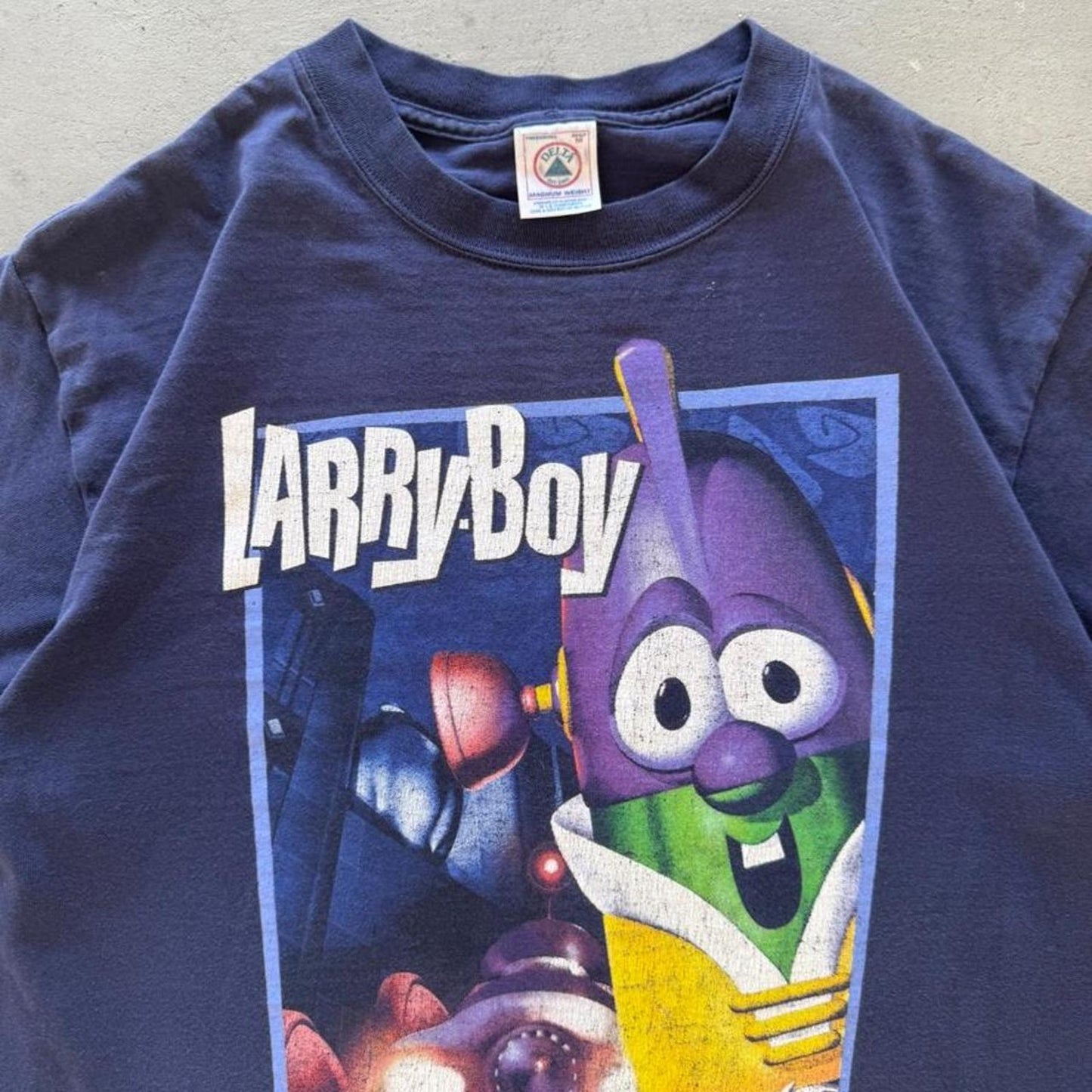 Vintage 90s Larry Boy Veggietales Jesus T-Shirt - Medium