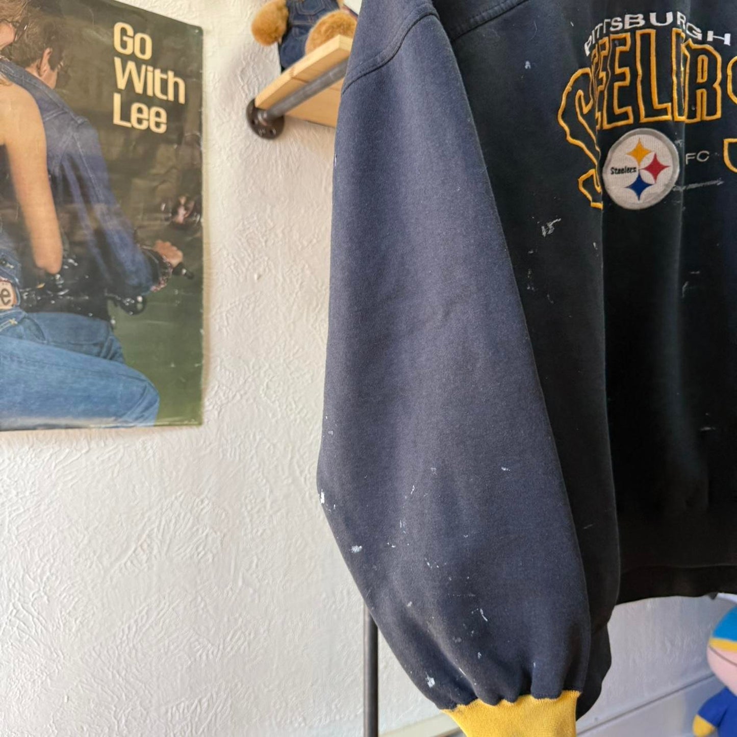 Vintage 90s Paint Splatter Pittsburgh Steelers NFL Crewneck - X-Large