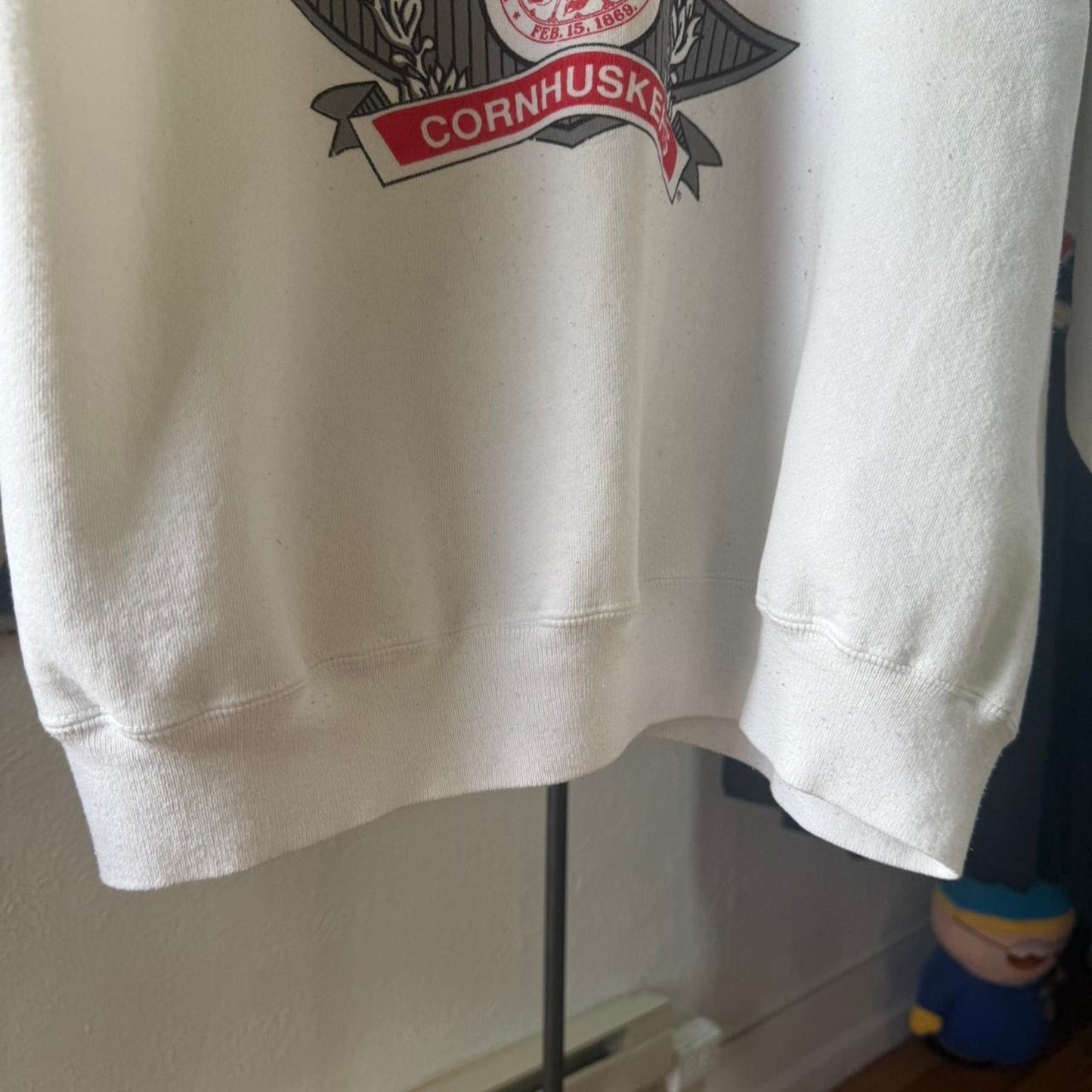 Vintage 90s Nebraska Huskers School Crest Crewneck - Large