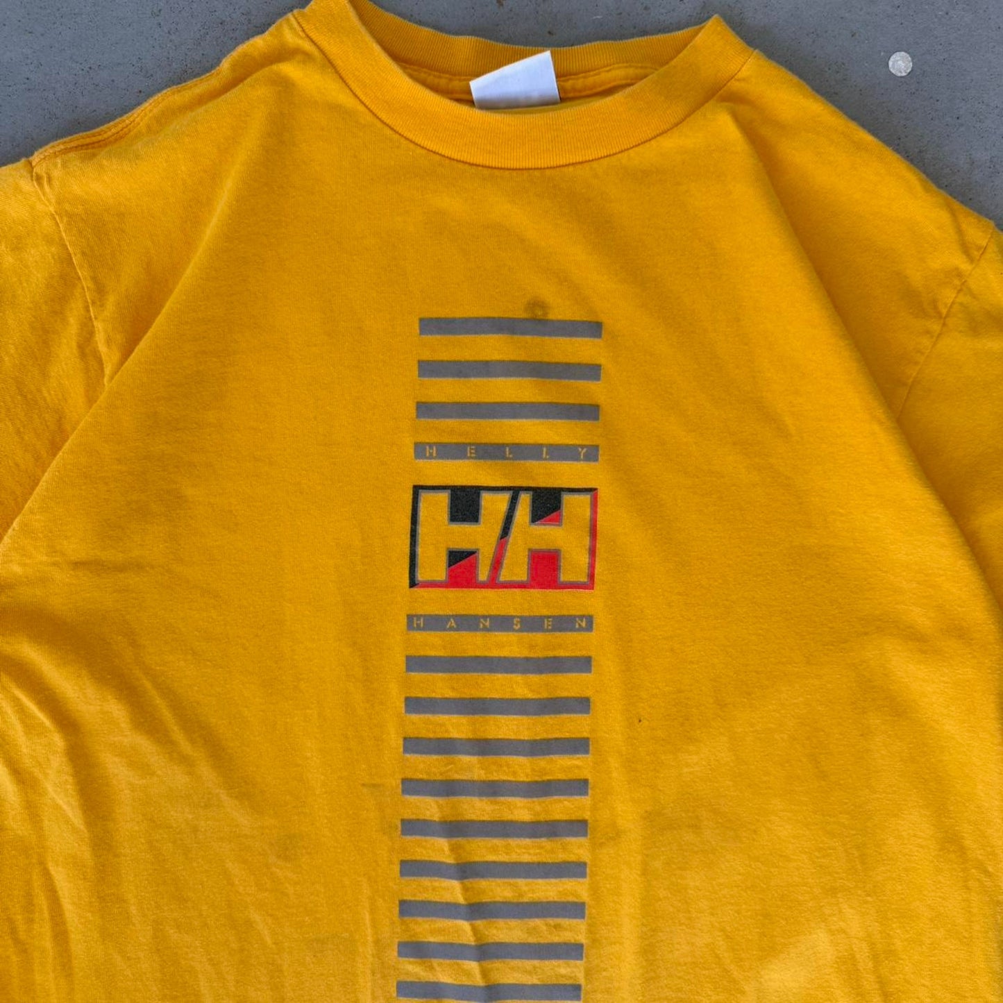 Vintage 90s Helly Hensen Outdoor Striped T-Shirt - Large