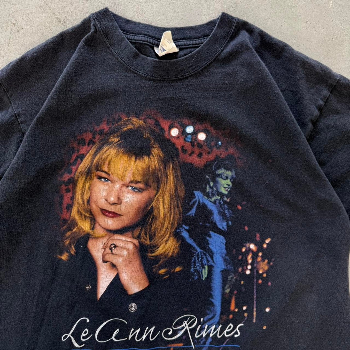 Vintage 90s LeAnn Rimes Country Music Band T-Shirt - Large