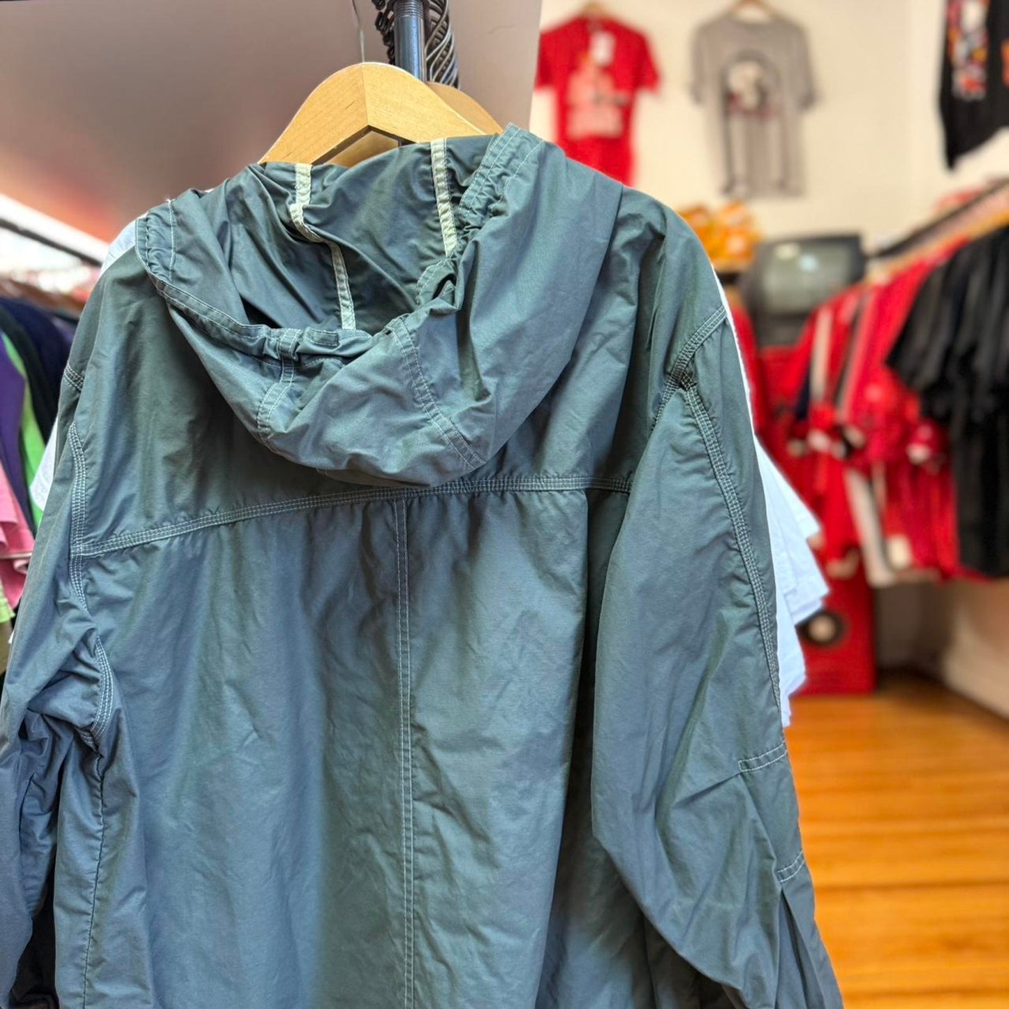 Vintage 90s Gap Utility Hooded Light Jacket - Medium