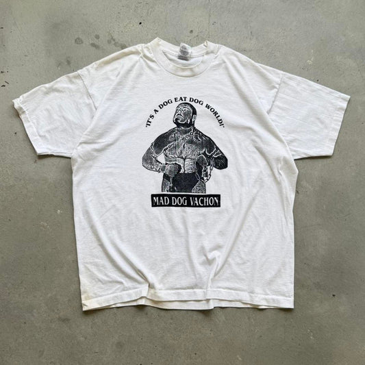 Vintage 90s Mad Dog Vachon Dog Eat Dog World Wrestling Wrestler T-Shirt - XX-Large
