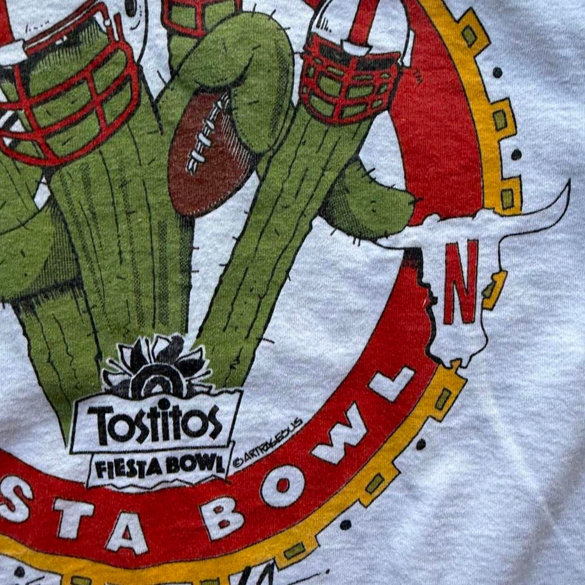 Vintage 90s Nebraska Huskers Fiesta Bowl Cactus T-Shirt - X-Large