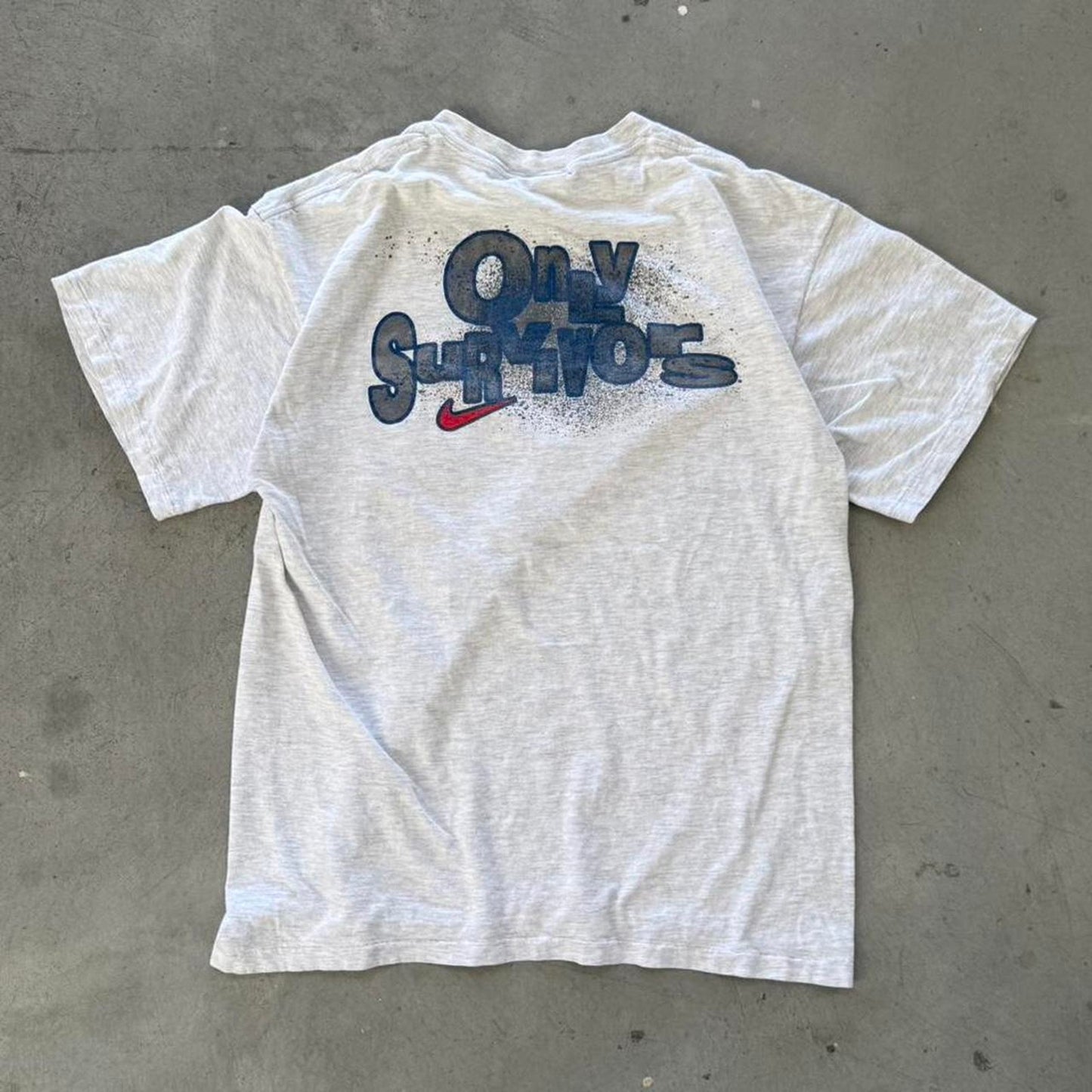 Vintage 90s Nike No Winners Only Survivors T-Shirt - X-Large